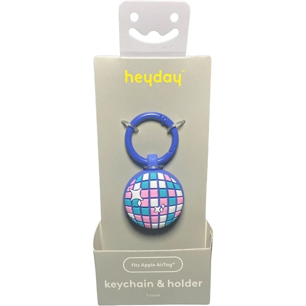 heyday AirTag Holder Disco Ball Silicone Keychain